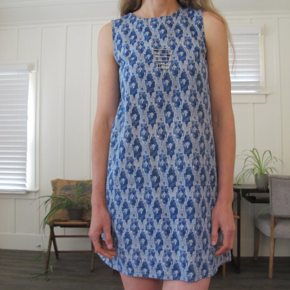 Mata Traders Blue Ikat Tunic Dress